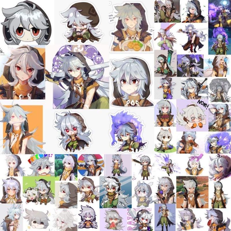 10-60 hình dán Stickers Razor Build Genshin Impact decal (random hình)