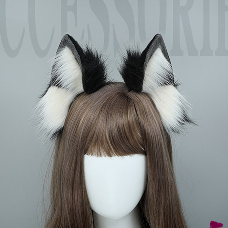 Băng Đô Tai Thỏ Lông Xù Phong Cách Lolita Đáng Yêu Dành Cho Nữ