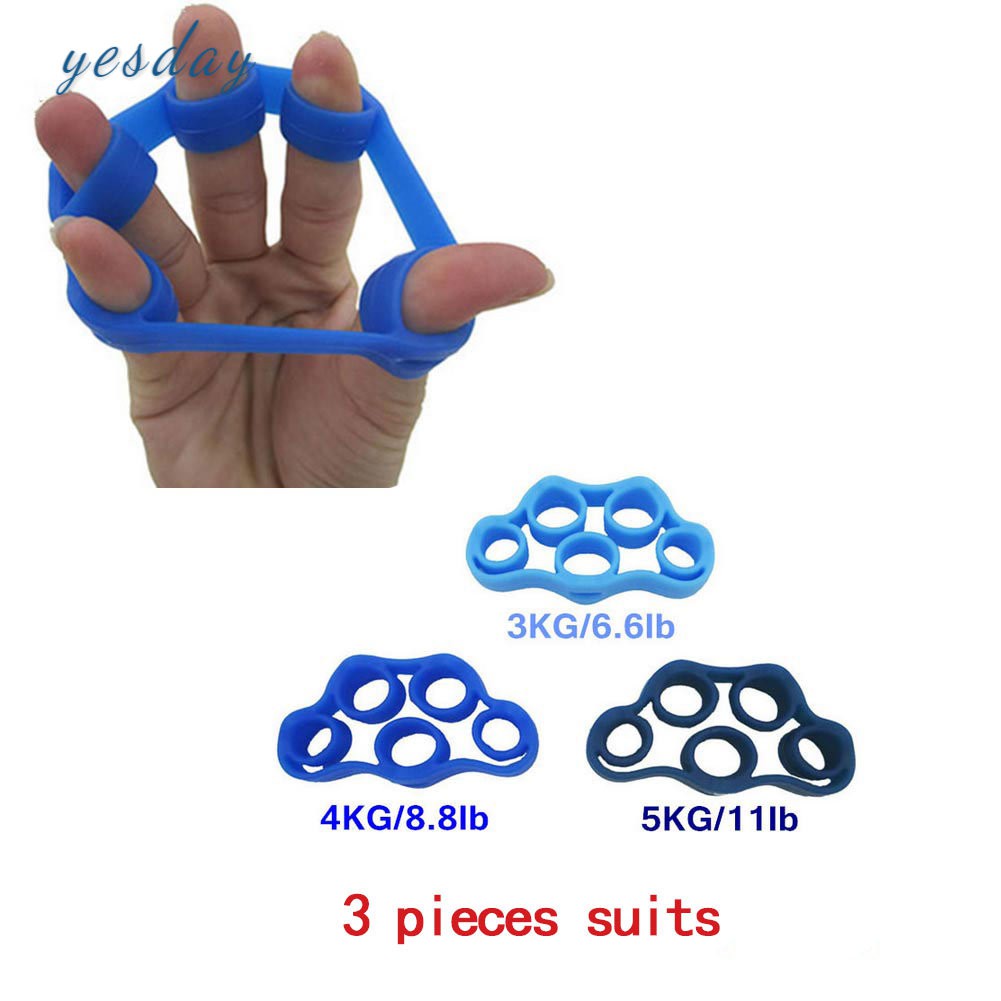 3 Pcs Finger Stretcher Strength Trainer Fingers Exercise Practice Equipments Climbing Grips Workout For Men Women