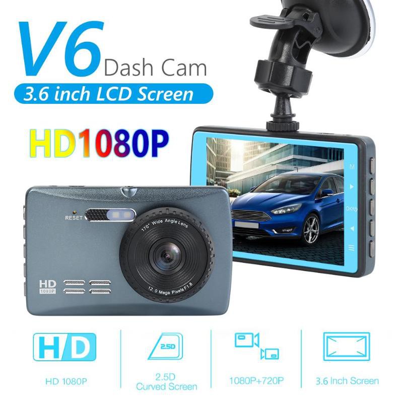 Camera Hành Trình V6 Màn Hình Lcd 3.6 Inch Hd 1080p Góc Quay 170 Độ Cho Xe Hơi | BigBuy360 - bigbuy360.vn