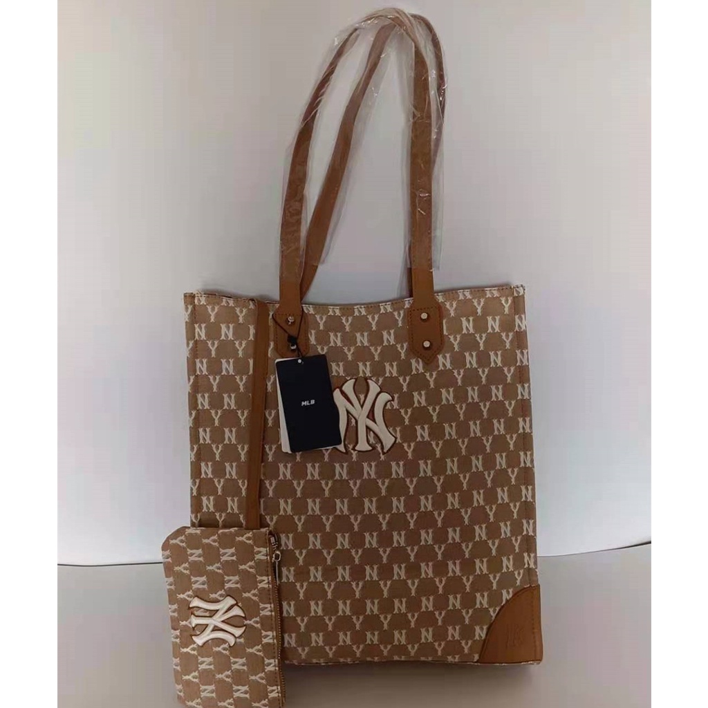 Túi tote mua sắm MLB họa tiết NY New York Yankees thời trang đường phố cao bồi