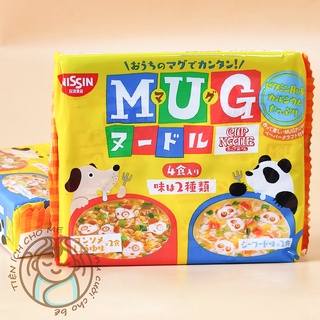 Mì trẻ em MUG Apaman Nissin nội địa Nhật Bản , mỳ gấu Mug ăn liền