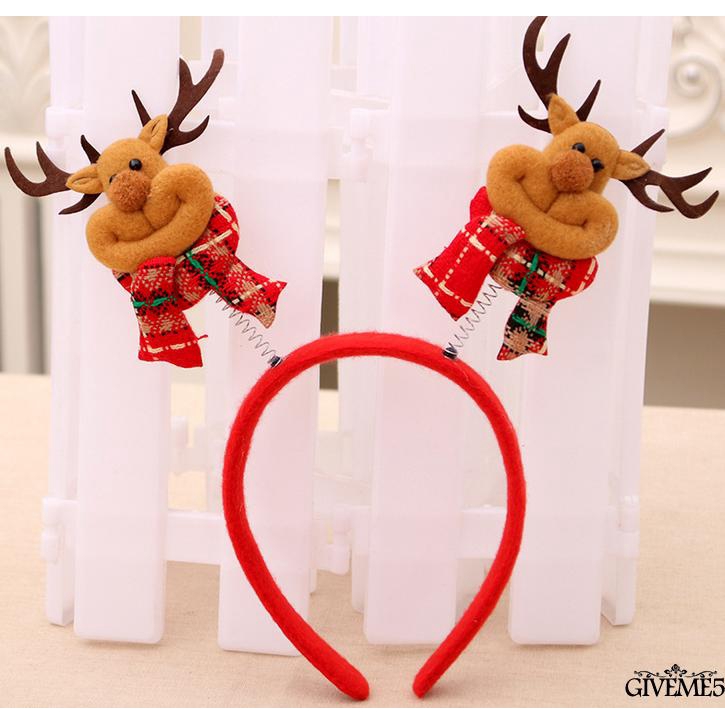 Cài tóc phối hình đầu ông già nô ên người tuyết dễ thương cho dịp giáng sinh