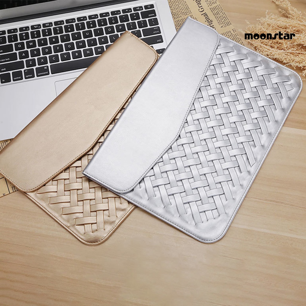 MO Laptop Sleeve Large Capacity Waterproof Faux Leather Notebook Liner Sleeve Bag for Macbook Air/Pro