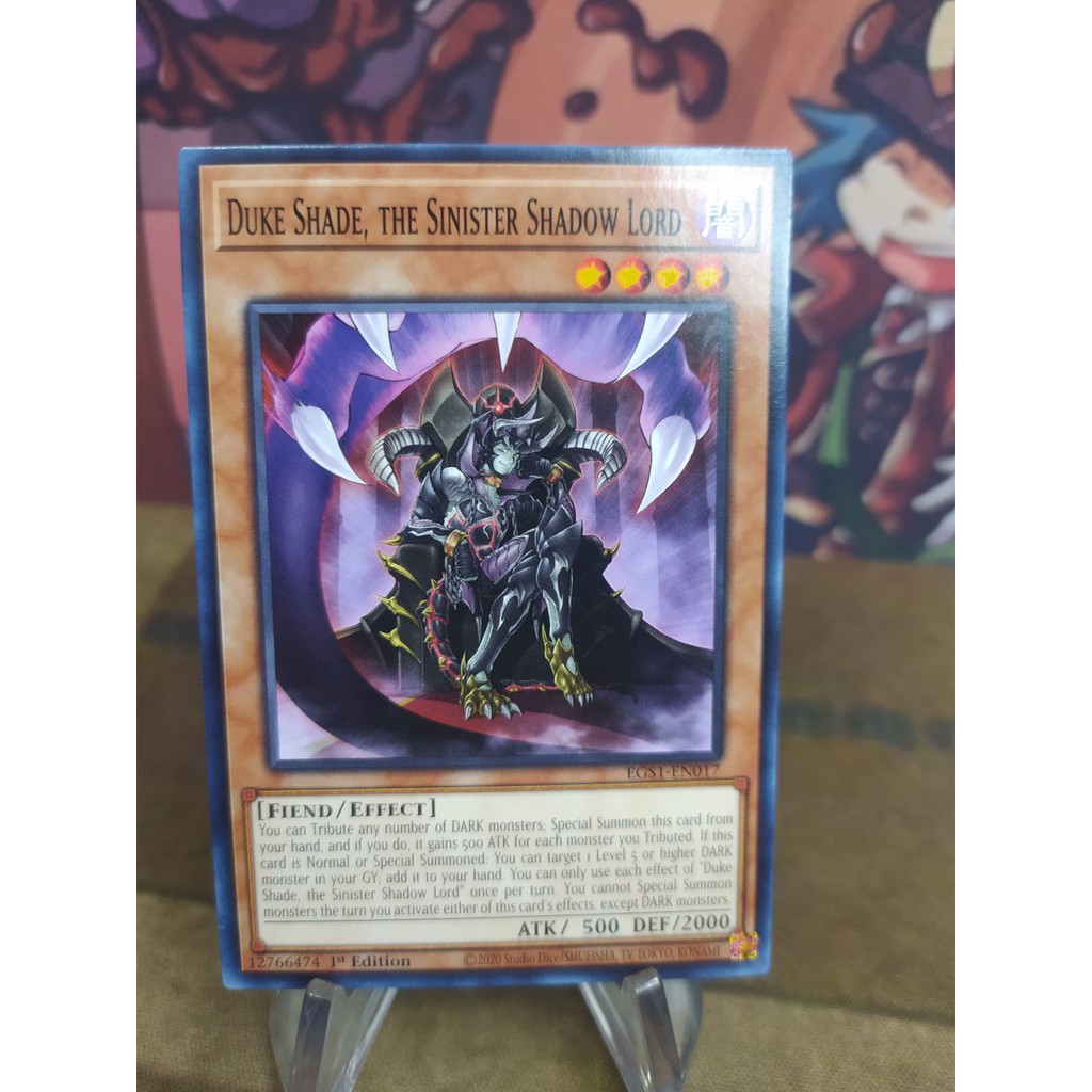 Thẻ Bài Yugioh | Duke Shade, the Sinister Shadow Lord - EGS1-EN017 - Common 1st Edition