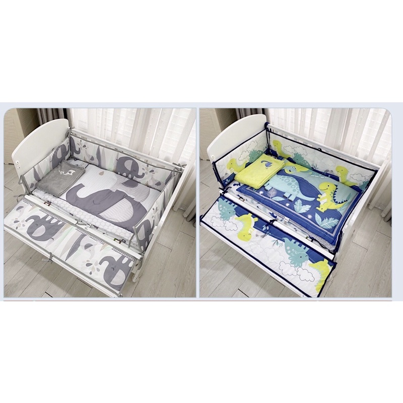 Bộ quây cũi vải cao cấp nhiều chi tiết