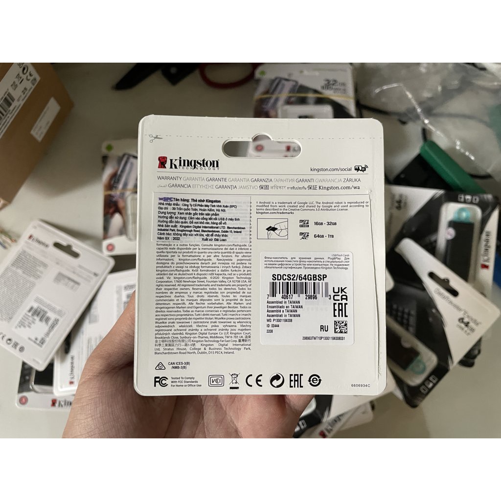 Thẻ nhớ mirco SD Kingston 32GB 64GB Select Pluss 100R Class 10 chính hãng - Bảo hành 5 năm