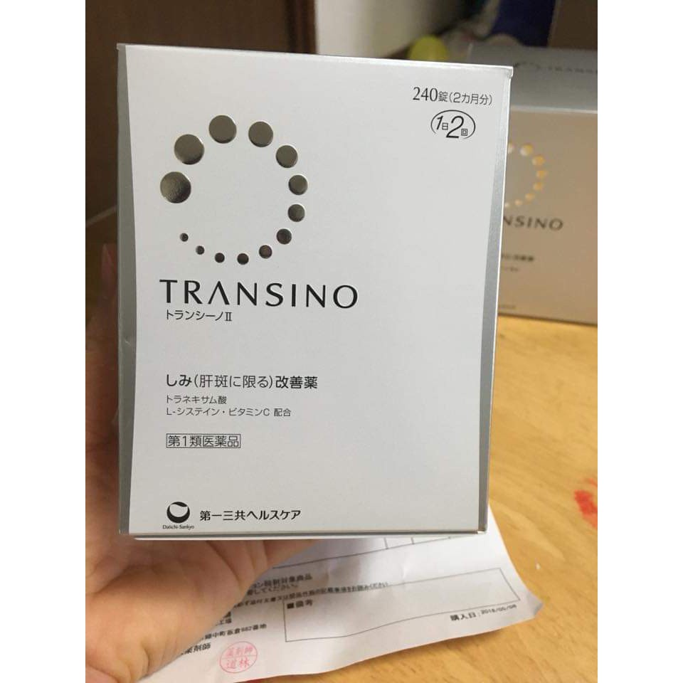 Viên uống giảm tàn nhang,nám Transino Whitening hộp 240v