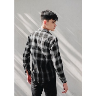 Sơ mi Flannel rách TheMaze