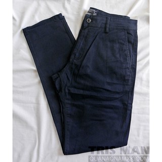 Quần kaki nam phom rộng xanh đen eko2301
