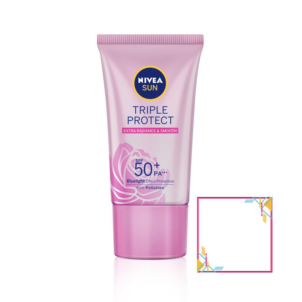 [Độc Quyền] Kem Chống Nắng Dưỡng Da Sáng Mịn NIVEA SUN Triple Protect Extra Radiance & Smooth SPF50+ PA+++ 40ml - 85536