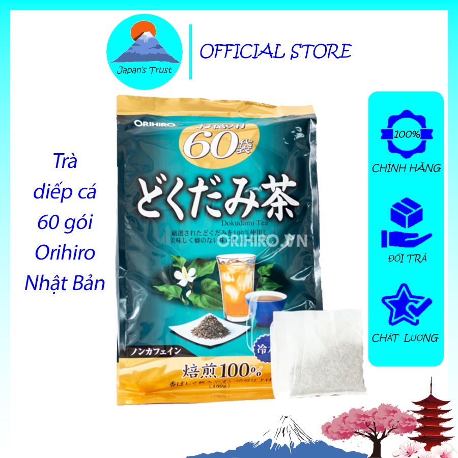 [Orihiro] Trà diếp cá thanh nhiệt thải độc Orihiro 60 gói - Giá tốt - Hàng chính hãng