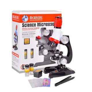Kính hiển vi trẻ em science microscope 1200x kèm phụ kiện tiêu bản