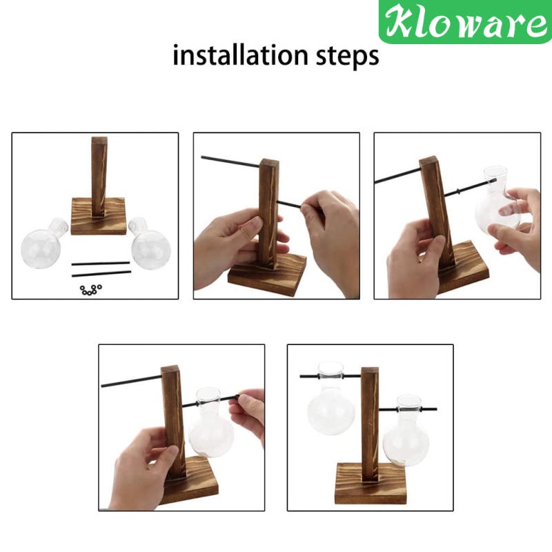 Bình Hoa Thủy Tinh Để Bàn Có Giá Đỡ 1 Lọ