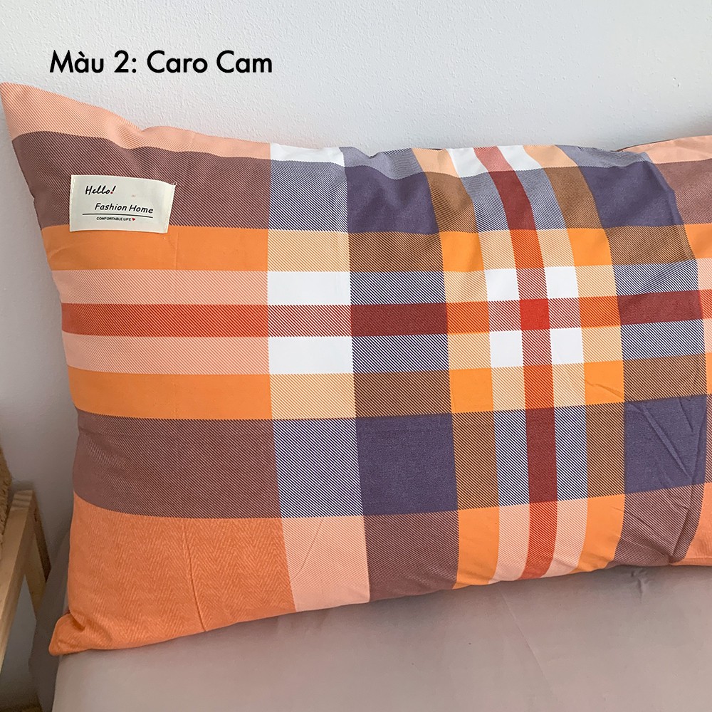 Vỏ gối nằm Cotton TC REE Bedding VN78 kích thước 50x70cm họa tiết caro Hàn Quốc | BigBuy360 - bigbuy360.vn