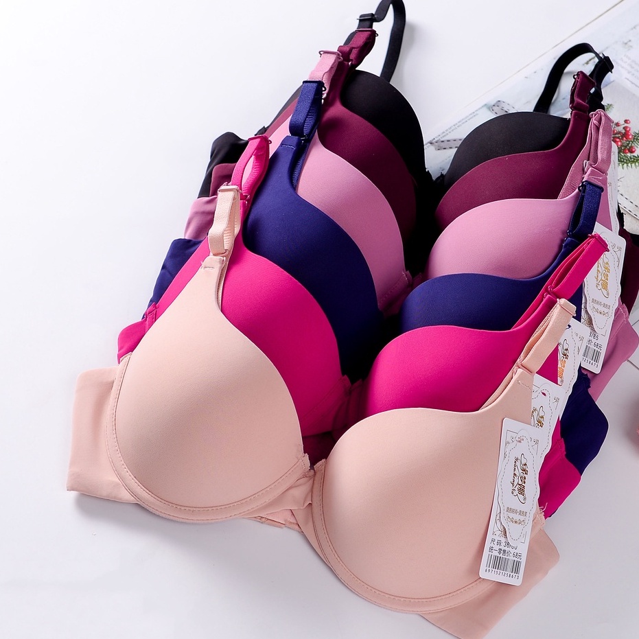 Áo ngực có gọng đệm dày - Áo lót nữ su trơn nâng ngực 2 nấc cài VALICA A018