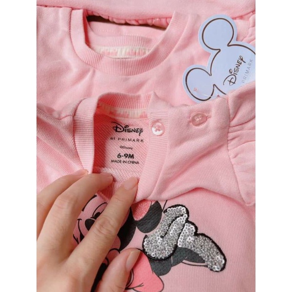 Váy nỉ Minnie Primark sequin dư xịn cho bé gái 0m-3y