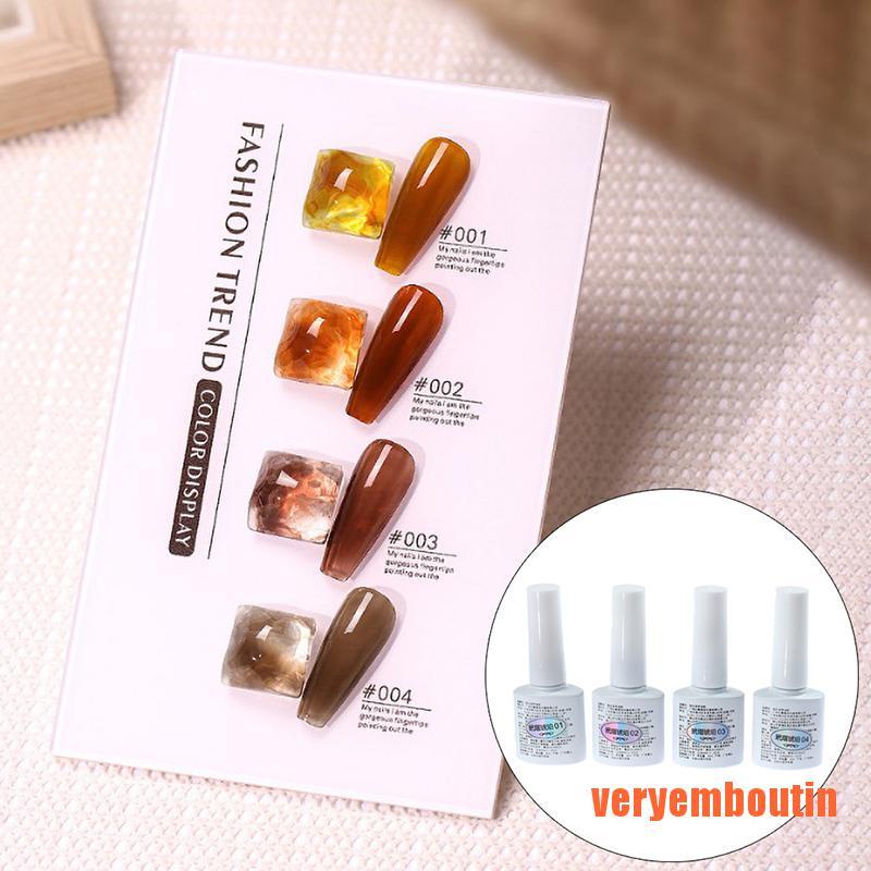 [Hàng mới về] Sơn gel tông màu hổ phách 4 màu tùy chọn hong khô bằng đèn UV