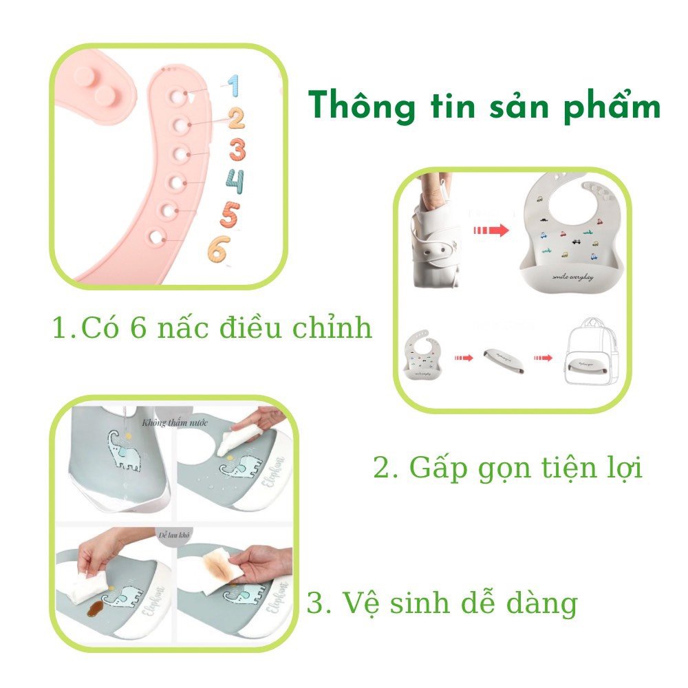 Yếm gấu silicon ăn dặm Brown cho bé hình chú gấu xinh xắn