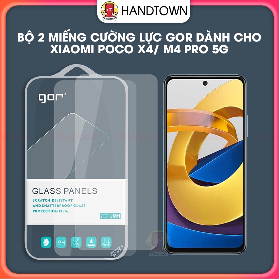 Bộ 2 Miếng Cường Lực Gor Xiaomi Poco X4 M4 Pro 5G Kính Cường Lực Chính Hãng Trong Suốt Không Full Màn Bảo Vệ Màn Hình