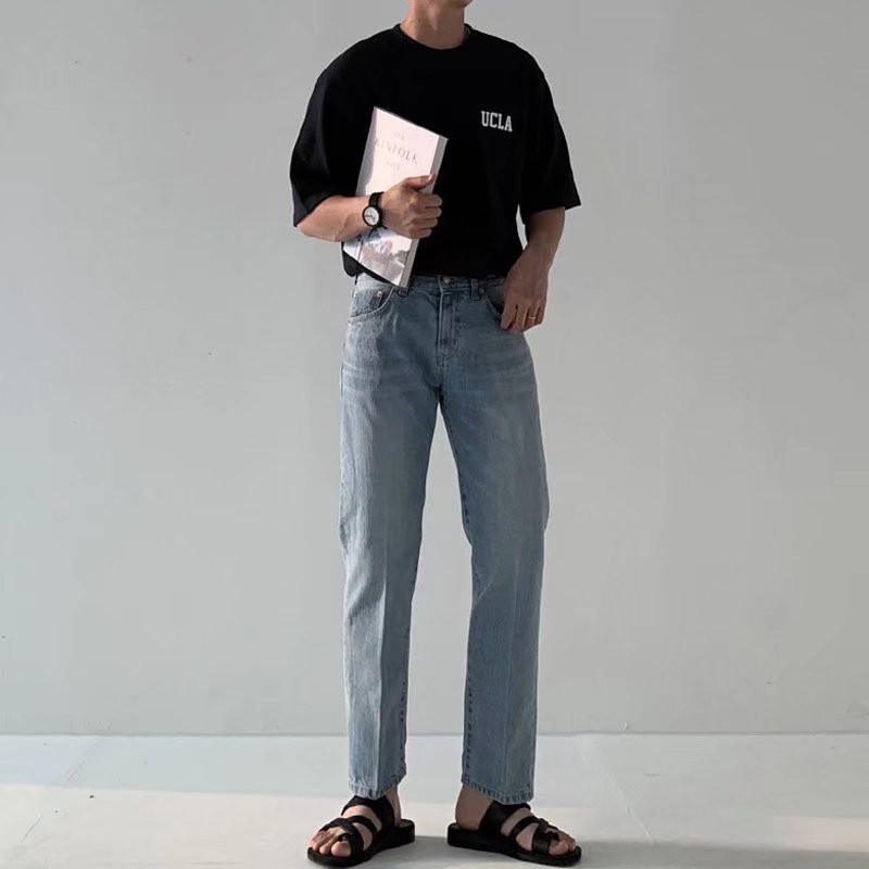 Áo Thun Tay Ngắn Dáng Rộng Cổ Tròn In Chữ Thời Trang Mùa Hè Cho Nam Và Nữ