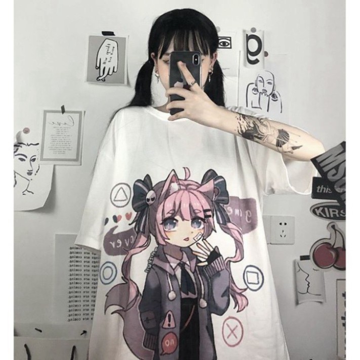 Áo thun tay lỡ Unisex, áo phông form rộng M412 KL SHOP DVSHOP