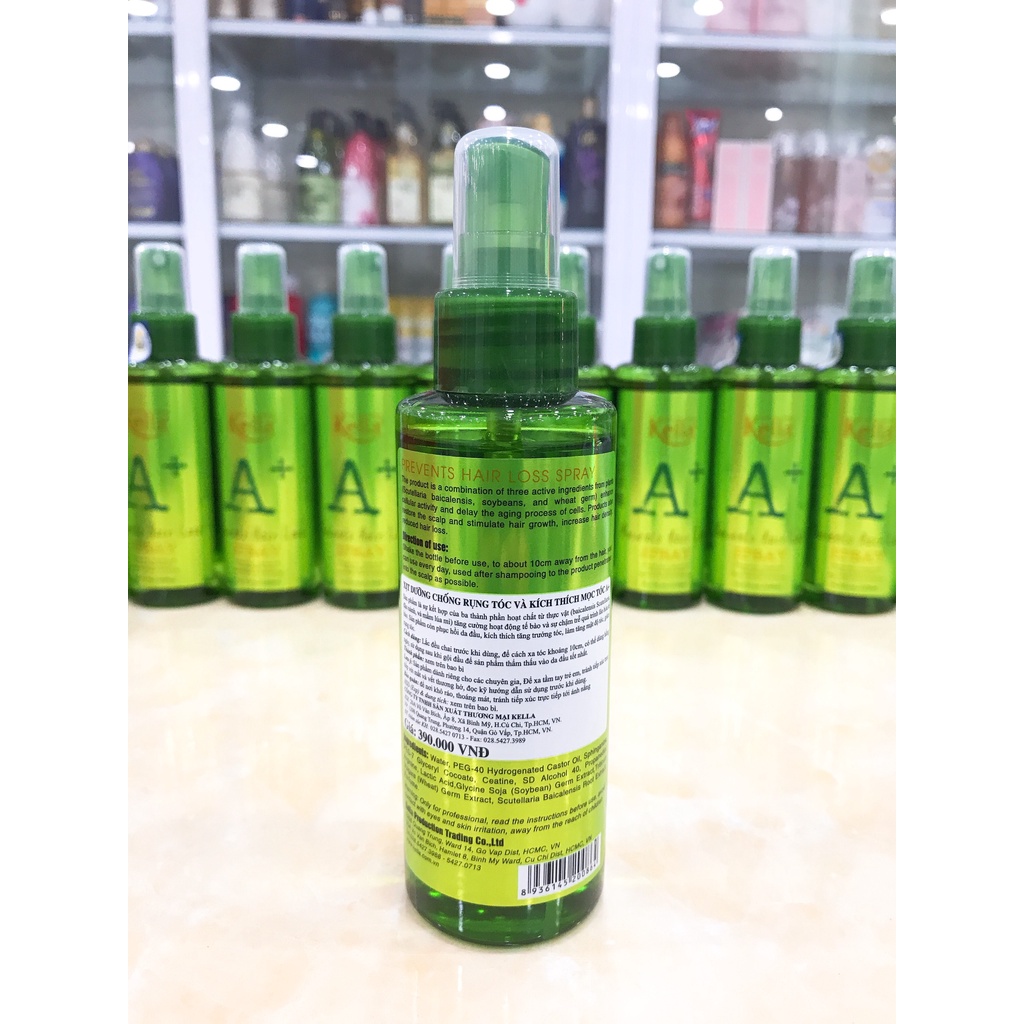 Xịt Dưỡng Ngăn Rụng Và Kích Thích Mọc Tóc KELLA A+ Prevents Hair Loss 120ml