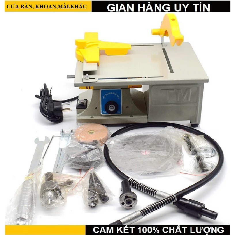 Máy cưa bàn kiêm khoan mài khắc mini