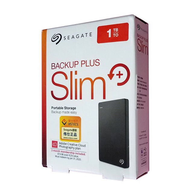 Ổ CỨNG DI ĐỘNG SEAGATE 1TB BACKUP SLIM - BH 24 THÁNG | BigBuy360 - bigbuy360.vn