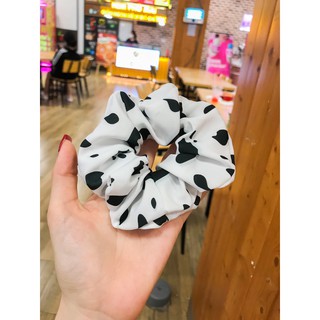 Dây Buộc Tóc Scrunchies Bò Sữa Phong Cách Ulzzang Hàn Quốc Dễ Thương PKHN0059