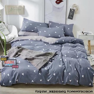 set TAM GIÁC TRẮNG NHỎ SỊN bộ Chăn Ga Gối ĐŨI TC dày 4 món nhập khẩu 100% kiểu HÀN QUỐC