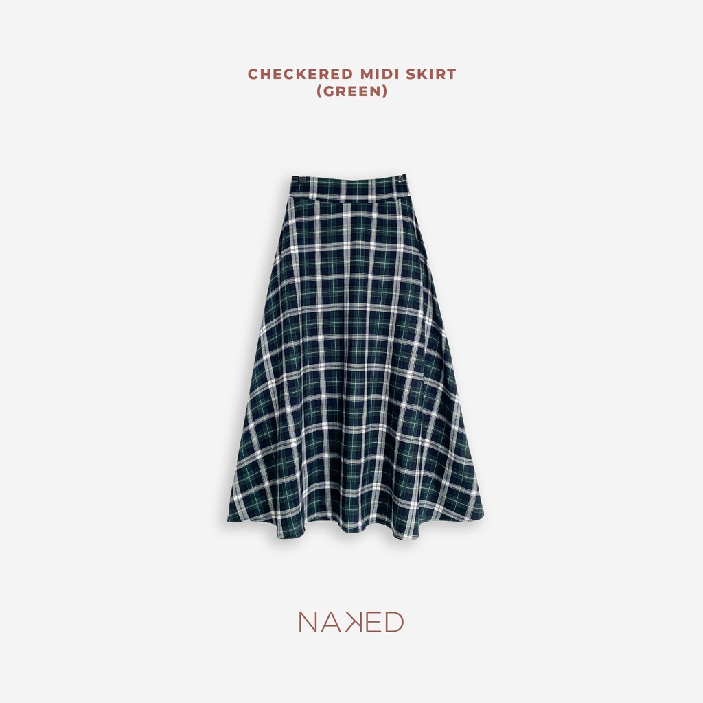 [Mã 2611THTRANG100K hoàn 10% xu đơn 99K] Naked By V- Chân váy kẻ Checkered Midi Skirt | BigBuy360 - bigbuy360.vn