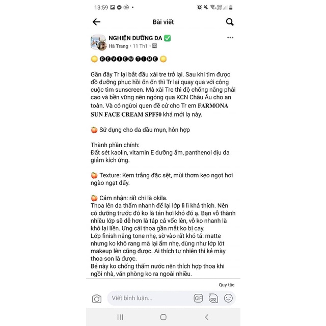 [Hàng trả order, không có dư] Kem chống nắng Farmona Sun Face Cream Oil Free SPF50 | BigBuy360 - bigbuy360.vn