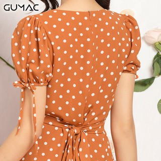 Đầm chấm bi buộc eo GUMAC MS12078_CAM