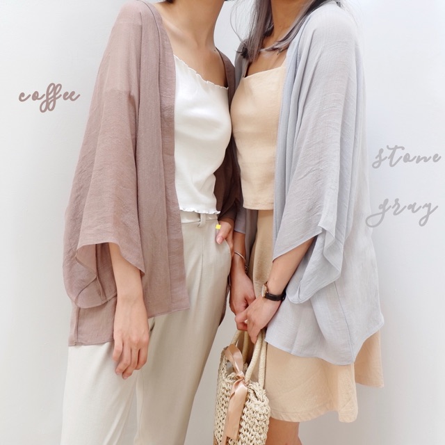 [Mã FAMARAL1 giảm 10k đơn 50k] Kimono đũi tằm Betterista (nhiều màu xinh)
