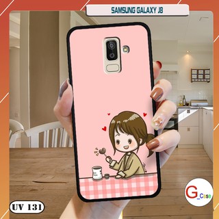 Ốp lưng Samsung Galaxy J8 nhám viền dẻo