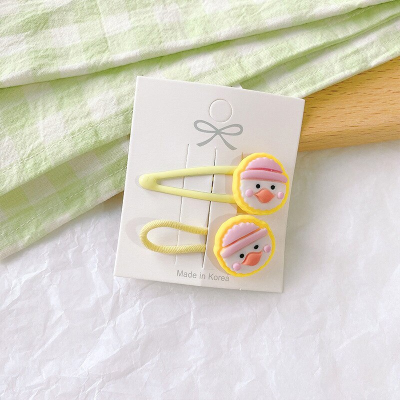Set 2 Kẹp Tóc Hình Gấu / Thỏ Dễ Thương Cho Bé Gái