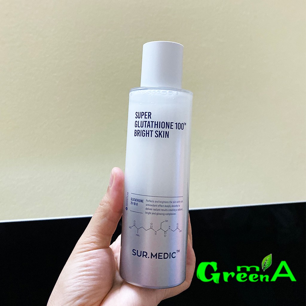 Toner Sur Medic Nước Hoa Hồng Dưỡng Trắng Da Sur.Medic+ Super Glutathione 100 Bright Skin 145ml [NHẬP KHẨU CHÍNH HÃNG]