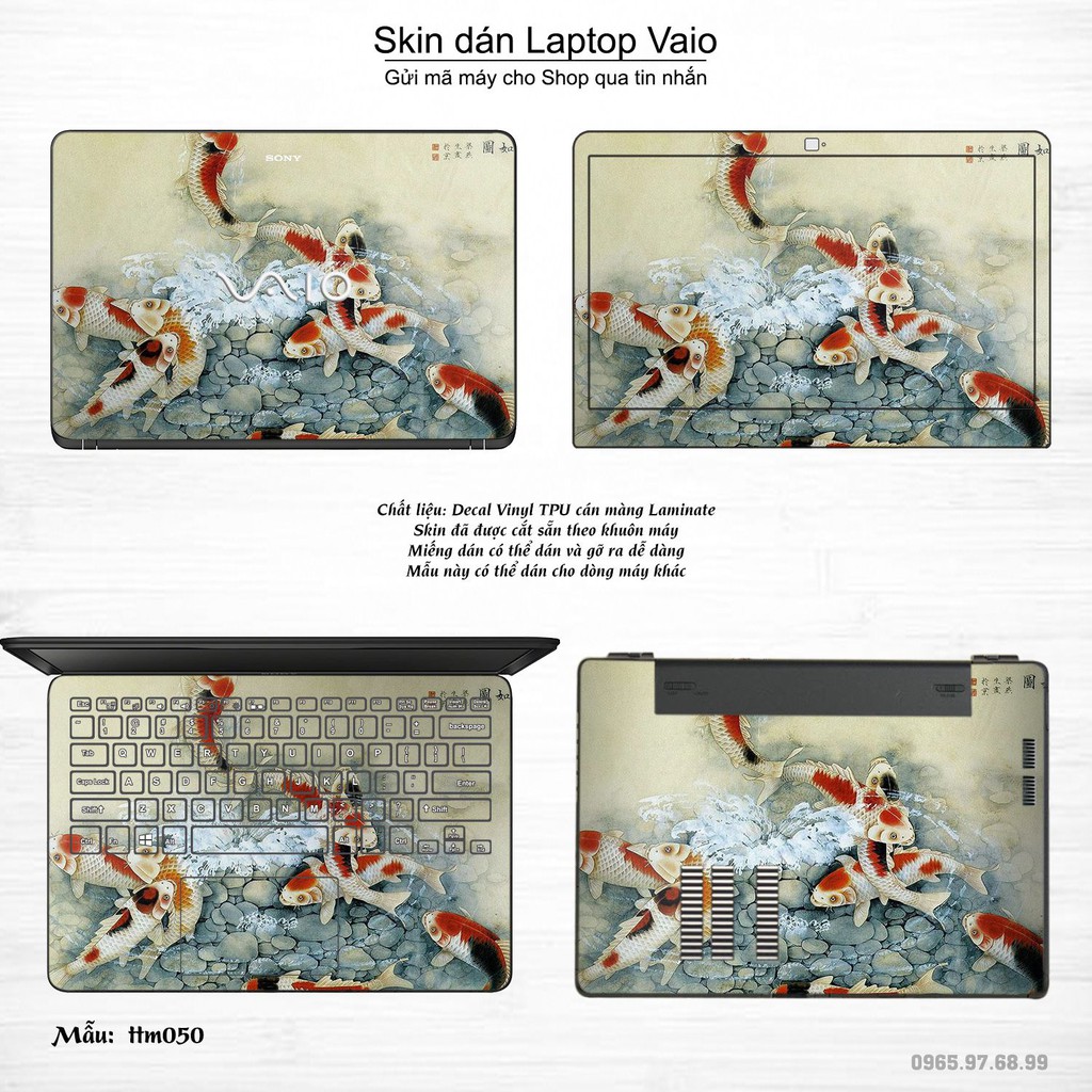 Skin dán Laptop Sony Vaio in hình Tranh thủy mặc nhiều mẫu 2 (inbox mã máy cho Shop)