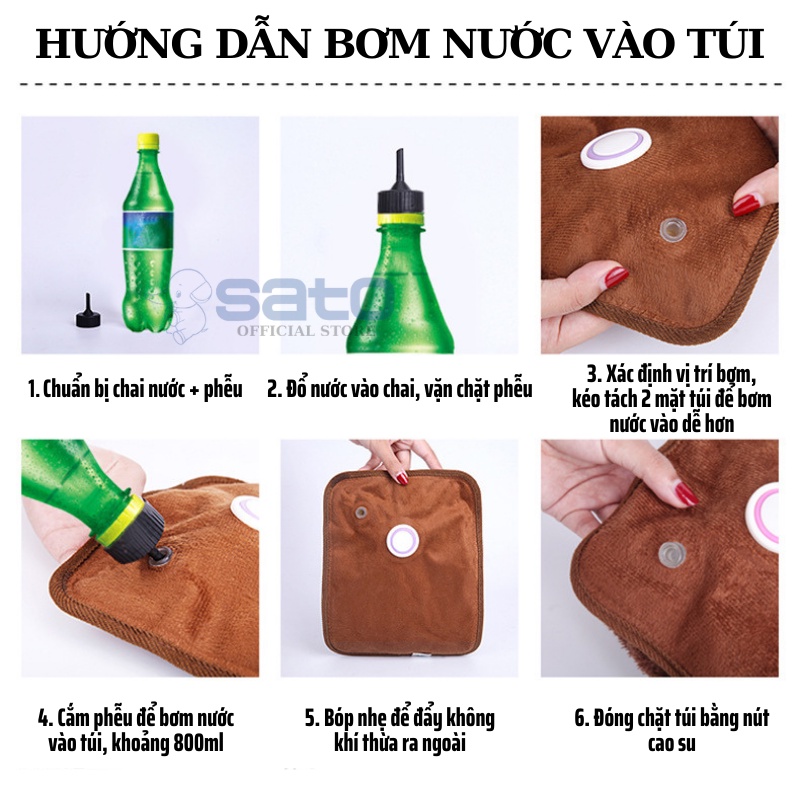 Túi chườm bụng kinh, Túi chườm nóng sạc điện giảm đau bụng chân tay