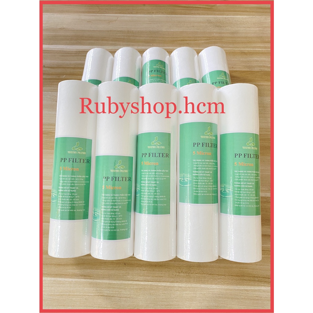 Bộ 10 Lõi lọc nước số 1 PP 10 inch