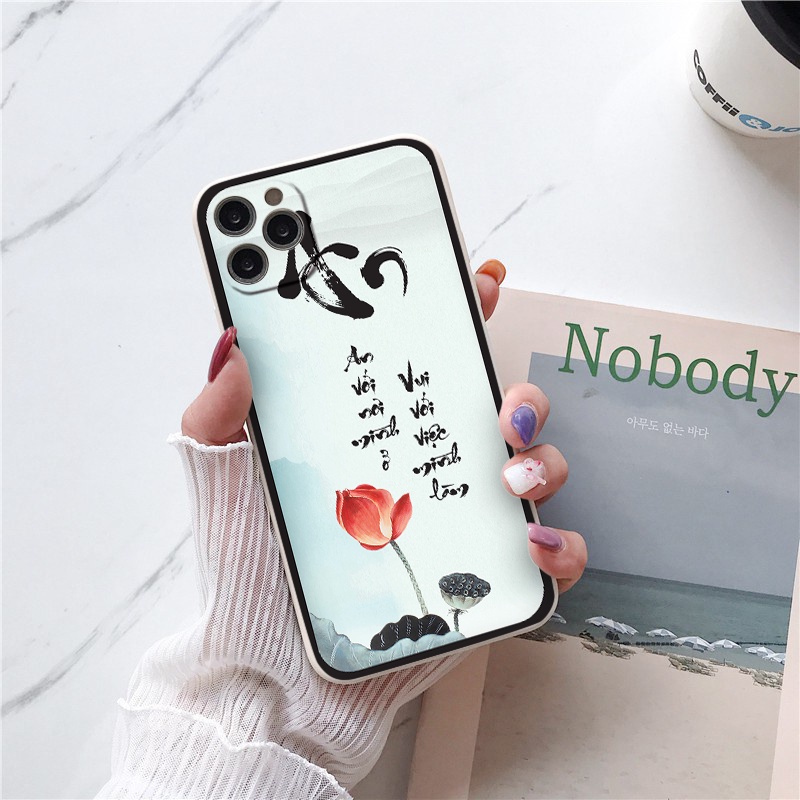 Ốp iphone 12 viền vuông cặp chữ *An - An nhiên* dành cho ip 6/6s/7/7plus/X/Xsmax/11/11promax/12/13promax