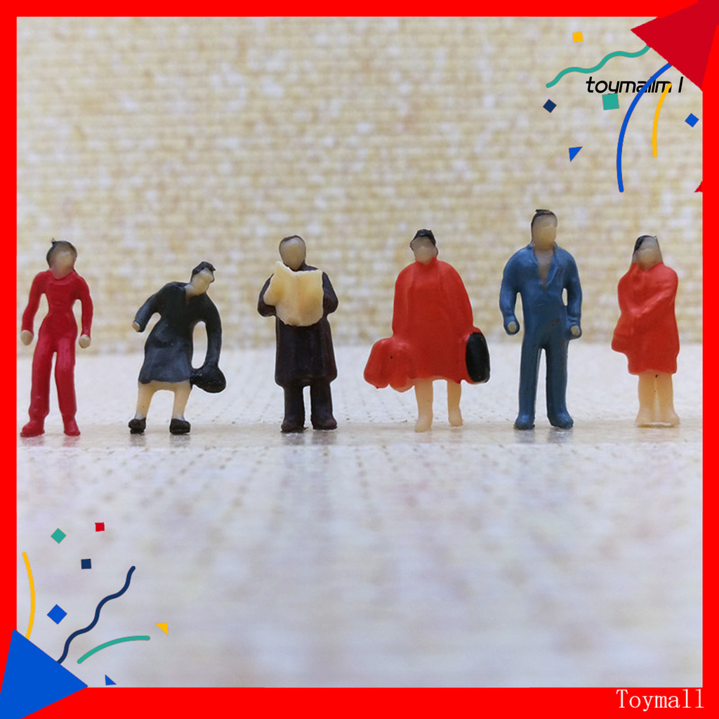 Set 100 Mô Hình Người Mini Tỉ Lệ 1: 87 Dùng Để Trang Trí