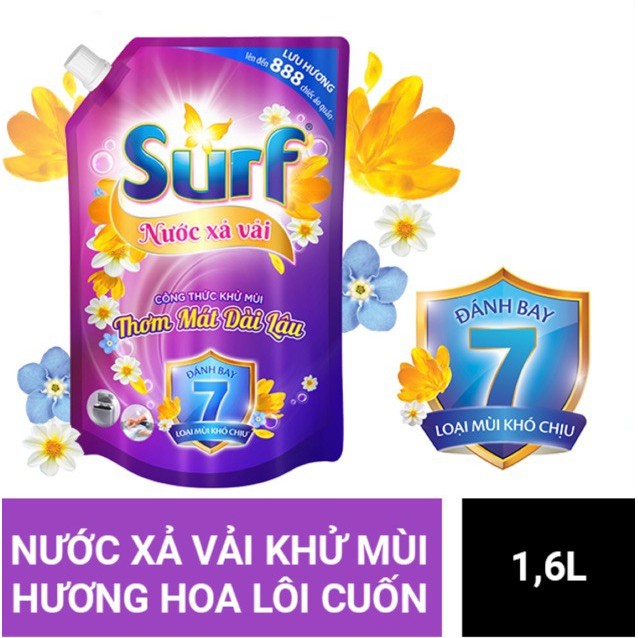 Nước Xả Vải COMFORT SURF Khử Mùi PINK, PURPL 1 lít 6