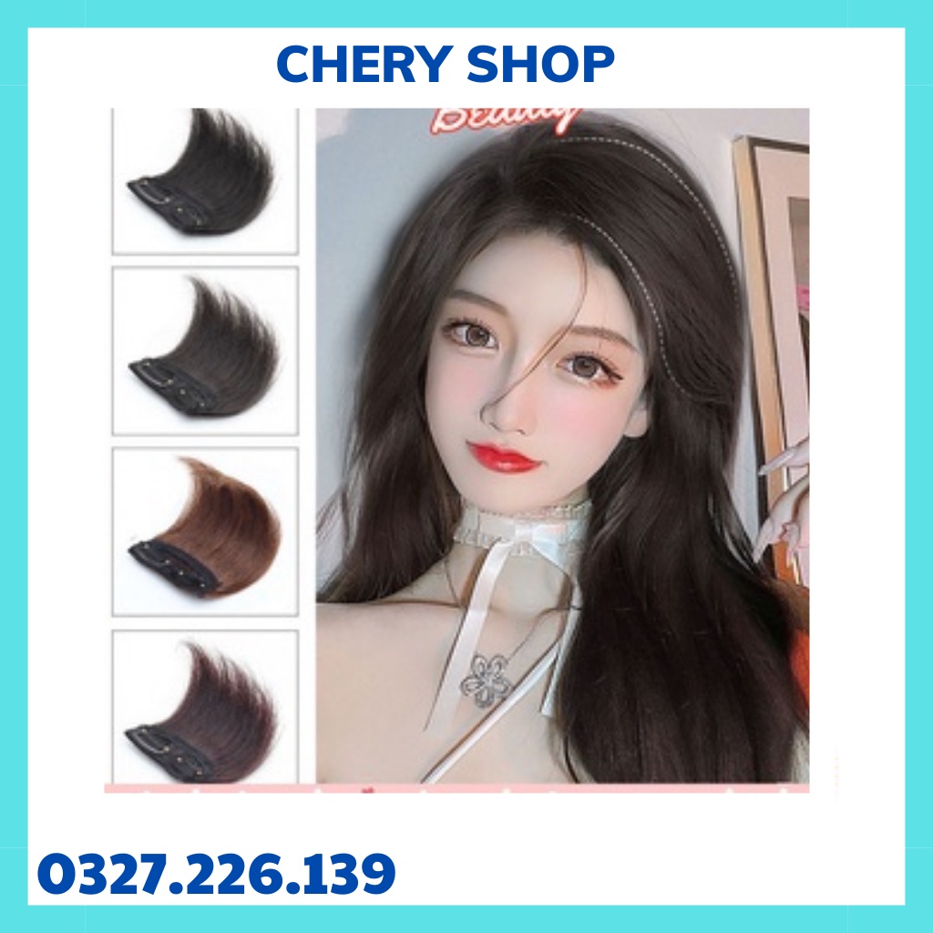 Set 2 tóc giả kẹp phồng chân tóc Chery shop, tóc kẹp phồng tóc mềm mượt tự nhiên dễ sử dụng 10cm
