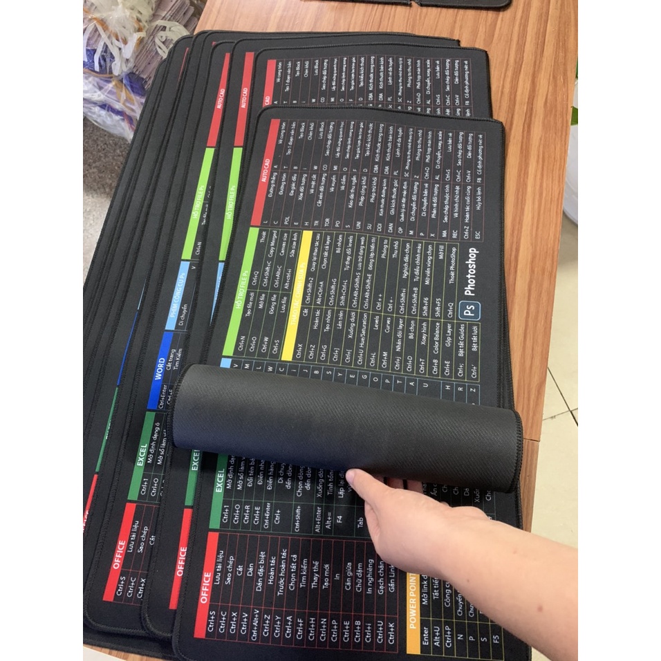 Lót chuột, bàn di chuột phím tắt Photoshop AI kích thước 80x30x0.3cm cho dân văn phòng
