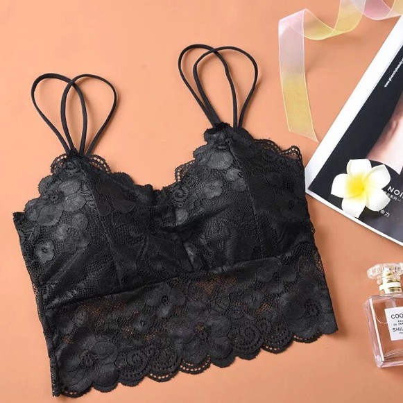 Áo bra 2 dây hoa cúc ren ôm ngực mềm mịn - 𝐁𝐫𝐚-𝟎𝟔 | BigBuy360 - bigbuy360.vn