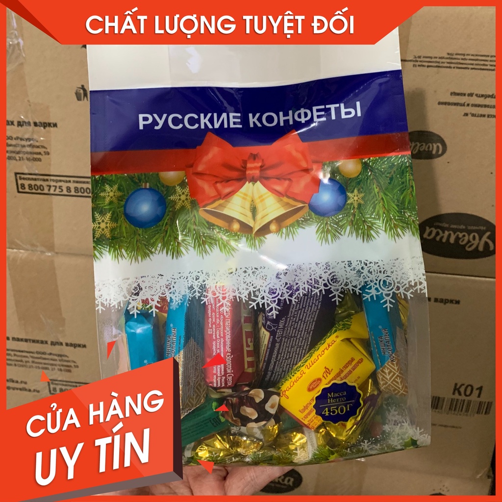 KẸO MIX 8 VỊ CỦA NGA HỘP 450G/ GÓI 400G [DATE DÀI]