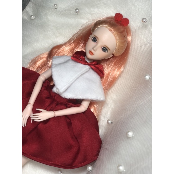 Đầm xoè kèm áo choàng búp bê 1/6 (xinyi, lica, blythe, barbie…)