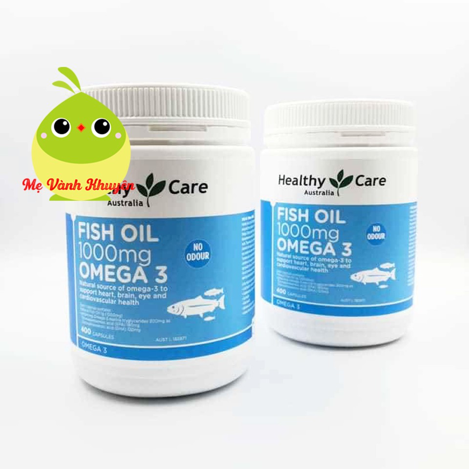 Dầu cá cho người từ 6 tuổi trở lên Healthy Care Fish Oil Omega-3 1000mg, Úc (400v) | BigBuy360 - bigbuy360.vn